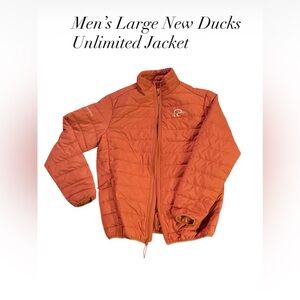 Ducks Unlimited New Orange Light Quilted Puffer Jacket
